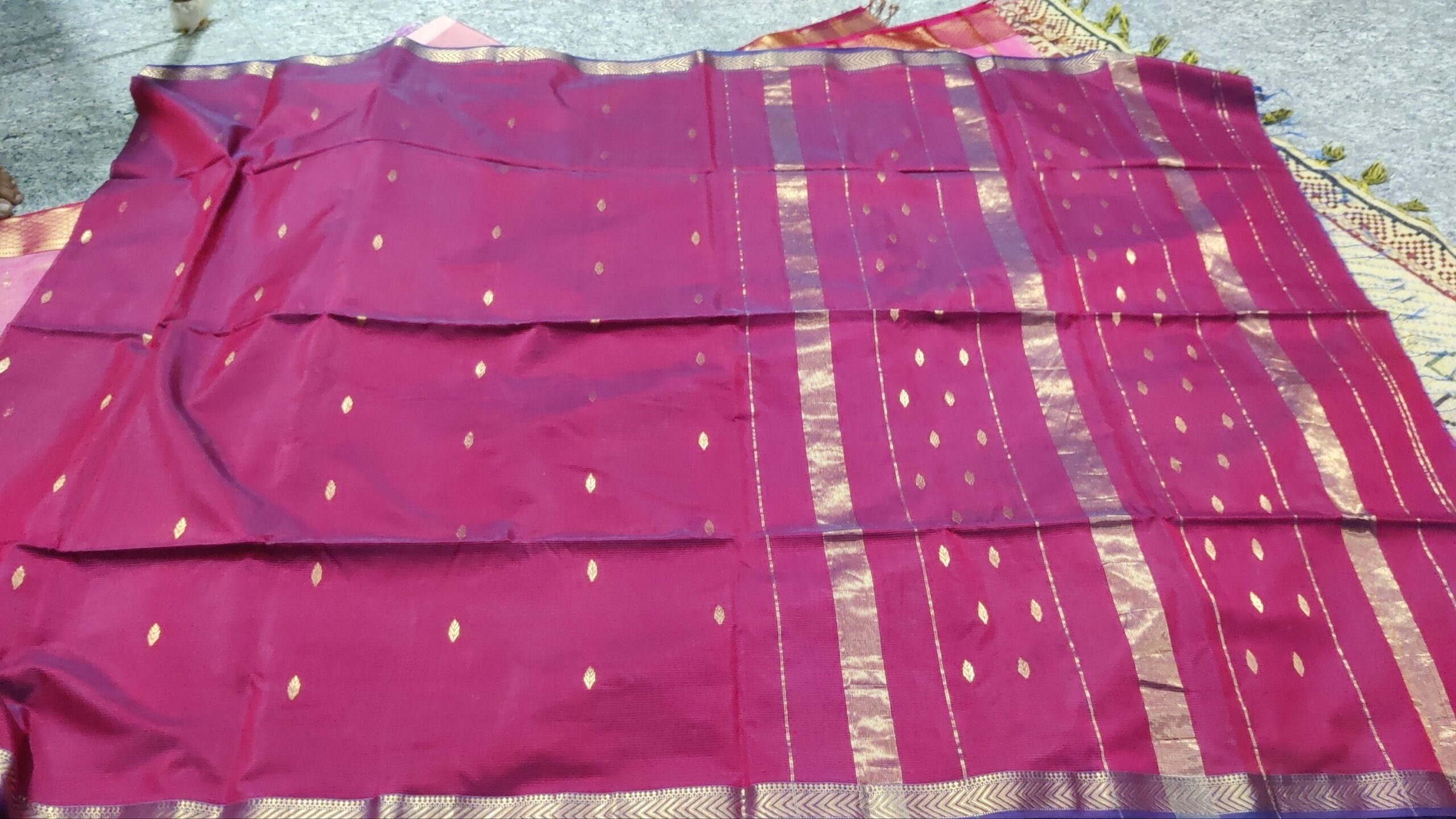 heavy pallu tissue Maheshwari full tissue Saree - Image 4