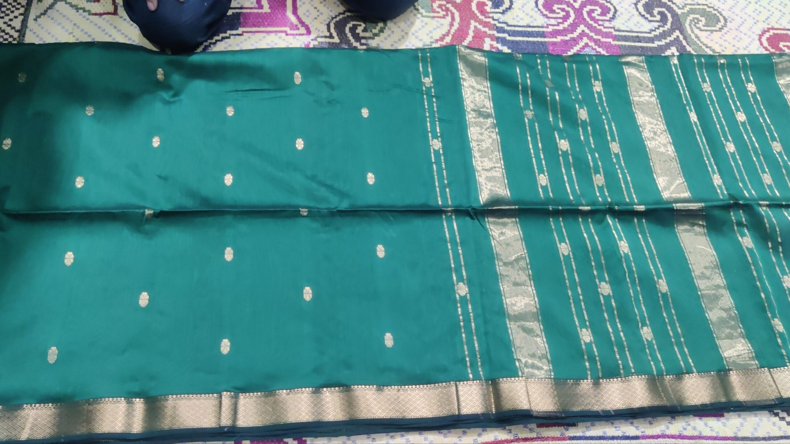heavy pallu tissue Maheshwari full tissue Saree - Image 3